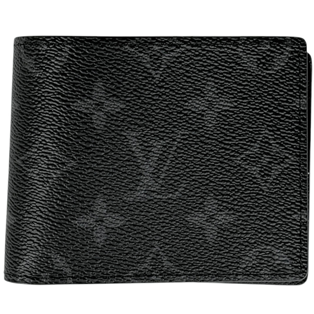 Louis Vuitton Portefeuille Slender Bi fold Wallet Monogram Eclipse Black
